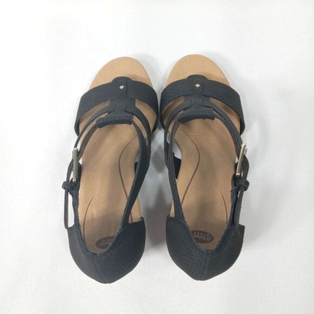 Dr.Scholls Women's Barton Wedge Black Sandals Size 8.5 - Picture 8 of 14